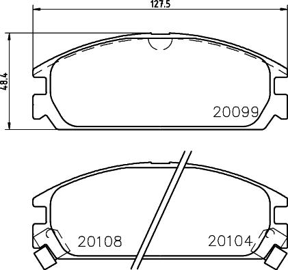 HELLA 8DB 355 031-731 - Brake Pad Set, disc brake autospares.lv