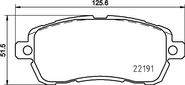 HELLA 8DB 355 031-721 - Brake Pad Set, disc brake autospares.lv