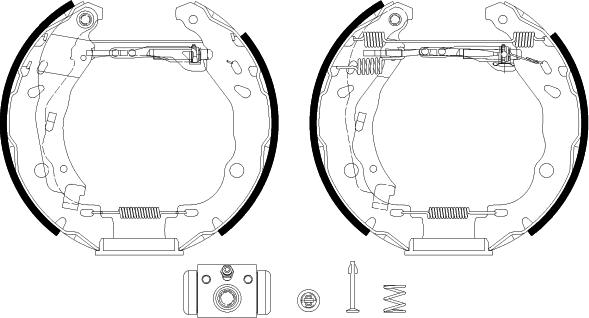 HELLA 8DB 355 038-121 - Brake Shoe Set autospares.lv