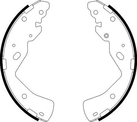 HELLA 8DB 355 038-211 - Brake Shoe Set autospares.lv