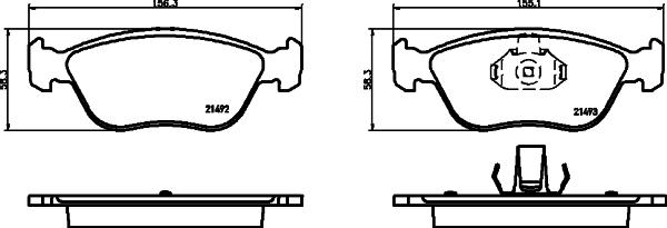 HELLA 8DB 355 032-971 - Brake Pad Set, disc brake autospares.lv