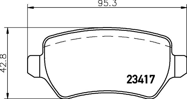 HELLA 8DB 355 032-511 - Brake Pad Set, disc brake autospares.lv