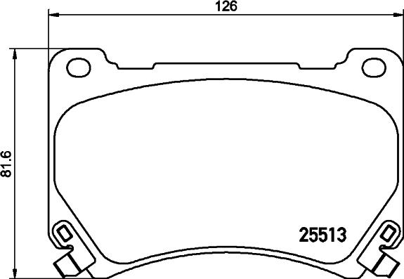 HELLA 8DB 355 037-581 - Brake Pad Set, disc brake autospares.lv