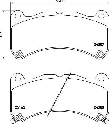 HELLA 8DB 355 037-611 - Brake Pad Set, disc brake autospares.lv