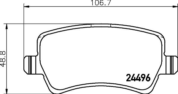 HELLA 8DB 355 037-821 - Brake Pad Set, disc brake autospares.lv