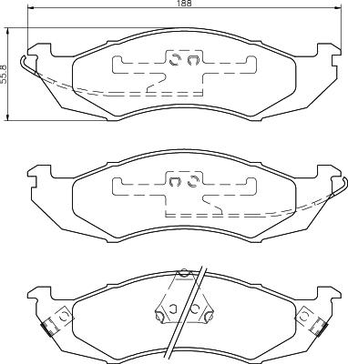 HELLA 8DB 355 037-321 - Brake Pad Set, disc brake autospares.lv