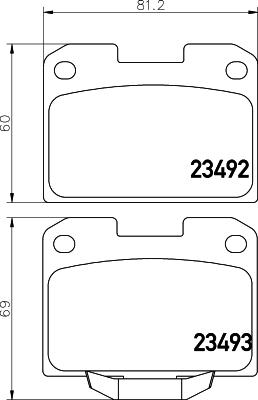 HELLA 8DB 355 037-251 - Brake Pad Set, disc brake autospares.lv