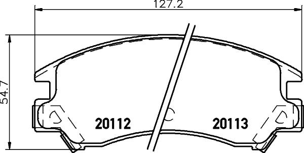 HELLA 8DB 355 037-261 - Brake Pad Set, disc brake autospares.lv