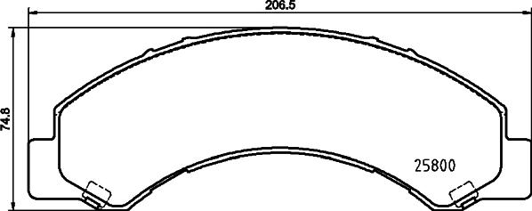 HELLA 8DB 355 037-711 - Brake Pad Set, disc brake autospares.lv