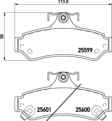 HELLA 8DB 355 029-941 - Brake Pad Set, disc brake autospares.lv