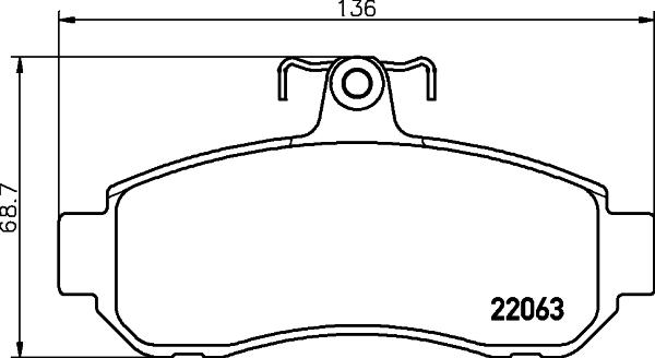 HELLA 8DB 355 029-951 - Brake Pad Set, disc brake autospares.lv