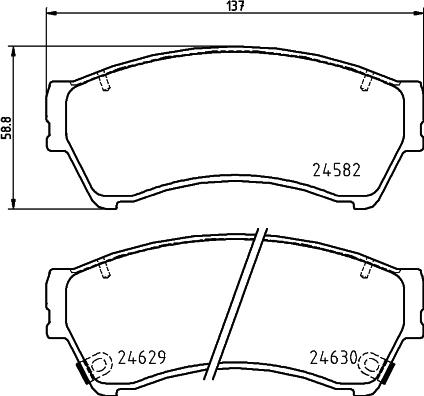 HELLA 8DB 355 029-661 - Brake Pad Set, disc brake autospares.lv