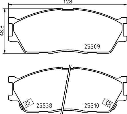 HELLA 8DB 355 029-161 - Brake Pad Set, disc brake autospares.lv