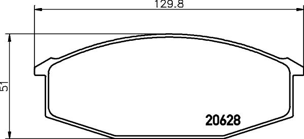 HELLA 8DB 355 029-811 - Brake Pad Set, disc brake autospares.lv