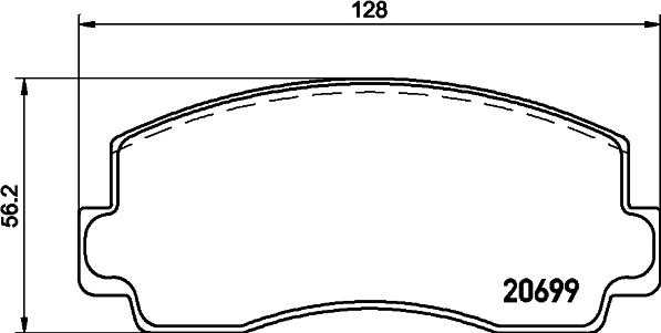 HELLA 8DB 355 029-821 - Brake Pad Set, disc brake autospares.lv