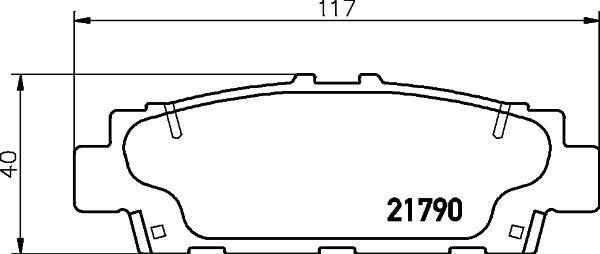 HELLA 8DB 355 029-391 - Brake Pad Set, disc brake autospares.lv