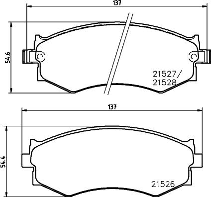 HELLA 8DB 355 029-301 - Brake Pad Set, disc brake autospares.lv