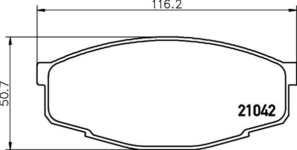 HELLA 8DB 355 029-241 - Brake Pad Set, disc brake autospares.lv