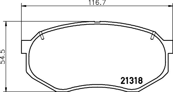 HELLA 8DB 355 029-251 - Brake Pad Set, disc brake autospares.lv