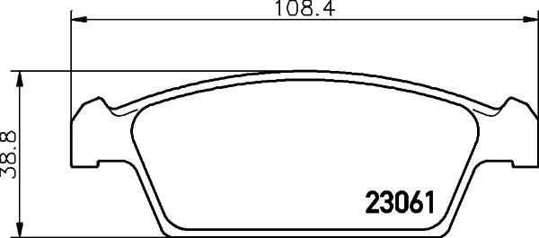 HELLA 8DB 355 029-261 - Brake Pad Set, disc brake autospares.lv