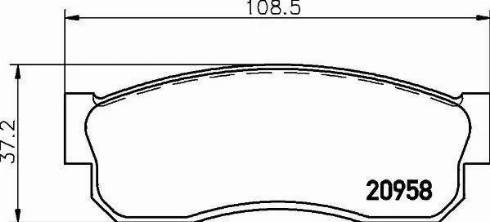 HELLA 8DB 355 006-081 - Brake Pad Set, disc brake autospares.lv