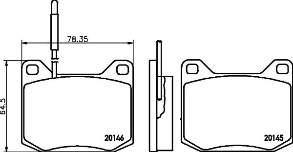 HELLA 8DB 355 029-281 - Brake Pad Set, disc brake autospares.lv