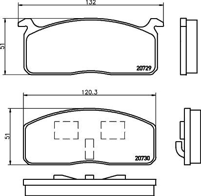 HELLA 8DB 355 029-231 - Brake Pad Set, disc brake autospares.lv