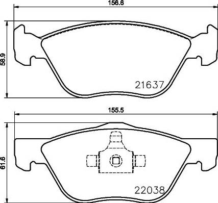 HELLA 8DB 355 024-931 - Brake Pad Set, disc brake autospares.lv