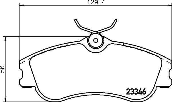 HELLA 8DB 355 024-021 - Brake Pad Set, disc brake autospares.lv