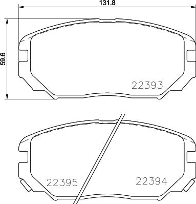 HELLA 8DB 355 024-891 - Brake Pad Set, disc brake autospares.lv