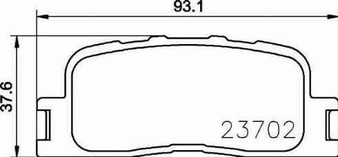 HELLA 8DB 355 024-851 - Brake Pad Set, disc brake autospares.lv