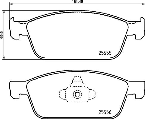 HELLA 8DB 355 025-511 - Brake Pad Set, disc brake autospares.lv