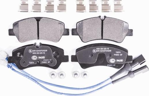 HELLA 8DB 355 025-161 - Brake Pad Set, disc brake autospares.lv