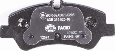 HELLA 8DB 355 025-161 - Brake Pad Set, disc brake autospares.lv