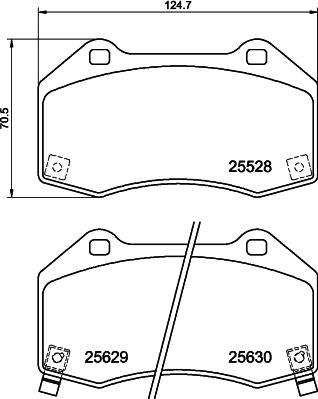 HELLA 8DB 355 025-891 - Brake Pad Set, disc brake autospares.lv