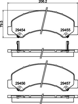 HELLA 8DB 355 025-801 - Brake Pad Set, disc brake autospares.lv