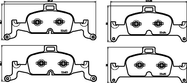 HELLA 8DB 355 025-811 - Brake Pad Set, disc brake autospares.lv