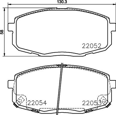 HELLA 8DB 355 025-791 - Brake Pad Set, disc brake autospares.lv