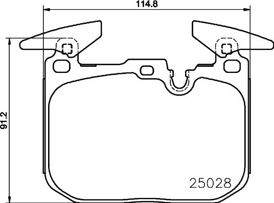 HELLA 8DB 355 025-771 - Brake Pad Set, disc brake autospares.lv