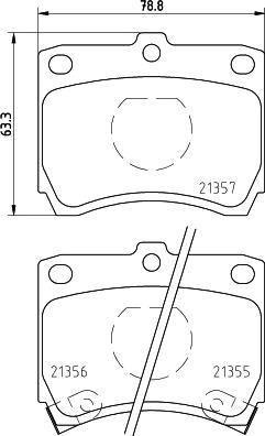 HELLA 8DB 355 026-941 - Brake Pad Set, disc brake autospares.lv