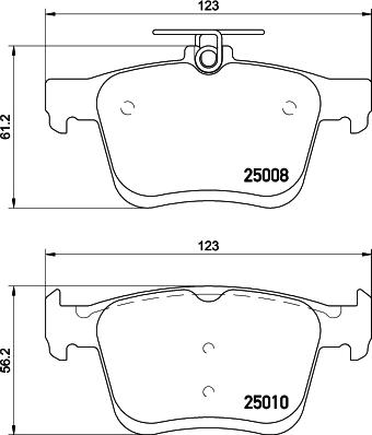 HELLA 8DB 355 026-561 - Brake Pad Set, disc brake autospares.lv