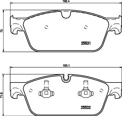 HELLA 8DB 355 026-511 - Brake Pad Set, disc brake autospares.lv