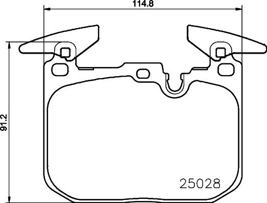 HELLA 8DB 355 026-651 - Brake Pad Set, disc brake autospares.lv