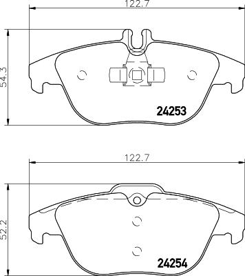 HELLA 8DB 355 026-181 - Brake Pad Set, disc brake autospares.lv