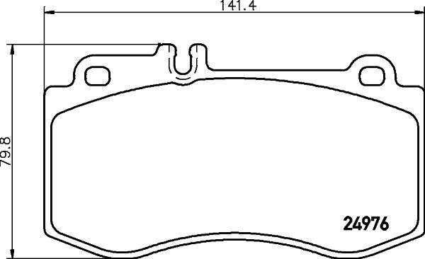 HELLA 8DB 355 026-331 - Brake Pad Set, disc brake autospares.lv