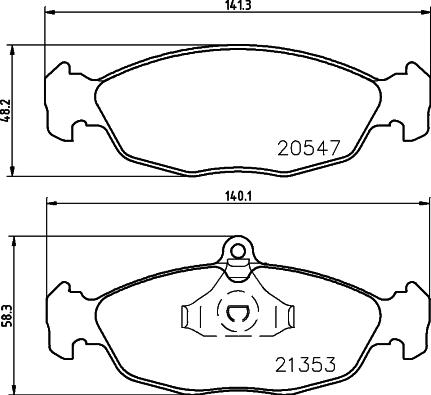 HELLA 8DB 355 026-771 - Brake Pad Set, disc brake autospares.lv