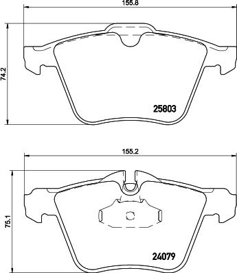 HELLA 8DB 355 020-921 - Brake Pad Set, disc brake autospares.lv