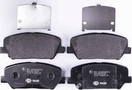 HELLA 8DB 355 020-591 - Brake Pad Set, disc brake autospares.lv