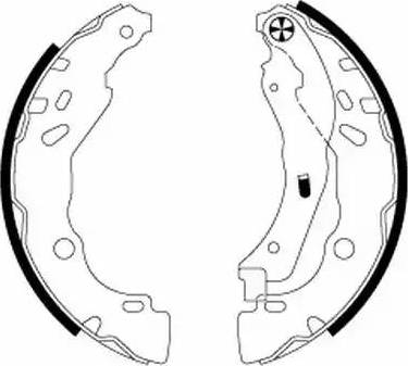 HELLA 8DB 355 020-071 - Brake Shoe Set autospares.lv