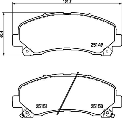 HELLA 8DB 355 020-171 - Brake Pad Set, disc brake autospares.lv